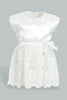 Redtag-White-Lilac-Frill-Dress-Colour:White,-Filter:Baby-(0-to-12-Mths),-NBF-Dresses,-New-In,-New-In-NBF,-Non-Sale,-S22B,-Section:Kidswear-Baby-0 to 12 Months