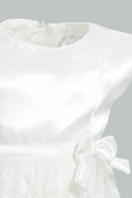 Load image into Gallery viewer, Redtag-White-Lilac-Frill-Dress-Colour:White,-Filter:Baby-(0-to-12-Mths),-NBF-Dresses,-New-In,-New-In-NBF,-Non-Sale,-S22B,-Section:Kidswear-Baby-0 to 12 Months
