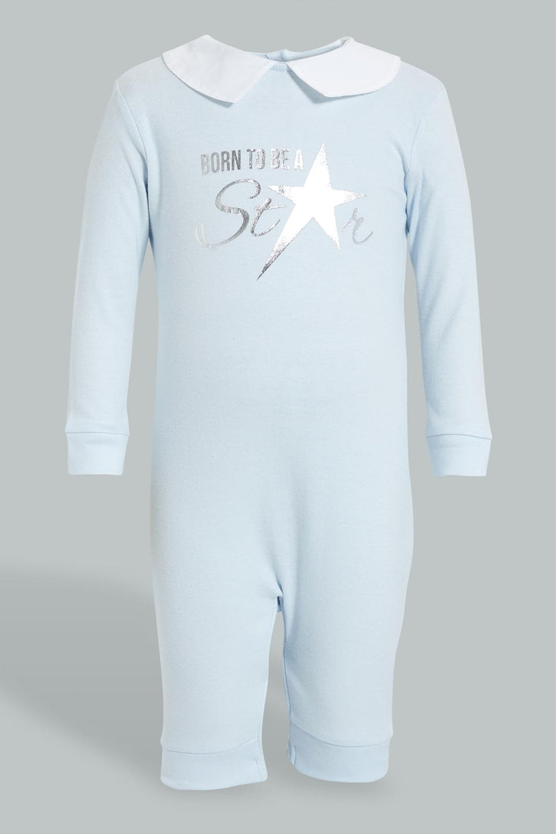 Redtag-Blue-Polo-Sleepsuit-Colour:Blue,-Filter:Baby-(0-to-12-Mths),-NBF-Sleepsuits,-New-In,-New-In-NBF,-Non-Sale,-S22B,-Section:Kidswear-Baby-0 to 12 Months