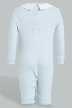 Load image into Gallery viewer, Redtag-Blue-Polo-Sleepsuit-Colour:Blue,-Filter:Baby-(0-to-12-Mths),-NBF-Sleepsuits,-New-In,-New-In-NBF,-Non-Sale,-S22B,-Section:Kidswear-Baby-0 to 12 Months
