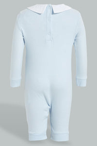 Redtag-Blue-Polo-Sleepsuit-Colour:Blue,-Filter:Baby-(0-to-12-Mths),-NBF-Sleepsuits,-New-In,-New-In-NBF,-Non-Sale,-S22B,-Section:Kidswear-Baby-0 to 12 Months