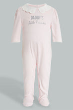 Load image into Gallery viewer, Redtag-Pink-Peterpan-Collar-Sleepsuit-Sleepsuits-Baby-0 to 12 Months
