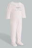 Redtag-Pink-Peterpan-Collar-Sleepsuit-Sleepsuits-Baby-0 to 12 Months