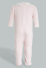 Load image into Gallery viewer, Redtag-Pink-Peterpan-Collar-Sleepsuit-Sleepsuits-Baby-0 to 12 Months
