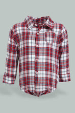 تنزيل الصورة على معرض الصور، Redtag-Navy-Check-Shirt-&amp;-Trouser-Set-Colour:Navy,-Filter:Baby-(0-to-12-Mths),-NBF-Gift-Sets,-New-In,-New-In-NBF,-Non-Sale,-S22B,-Section:Kidswear-Baby-0 to 12 Months
