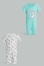 Load image into Gallery viewer, Redtag-Mint-Marrie-2-Piece-Pack-Romper-Rompers-Baby-0 to 12 Months
