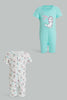 Redtag-Mint-Marrie-2-Piece-Pack-Romper-Rompers-Baby-0 to 12 Months