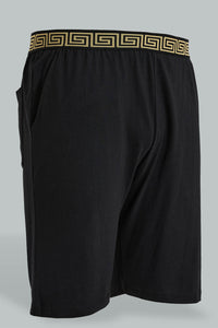 Redtag-Black-Pyjama-Shorts-Pyjama-Bottoms-Men's-