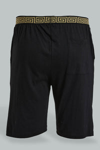 Redtag-Black-Pyjama-Shorts-Pyjama-Bottoms-Men's-