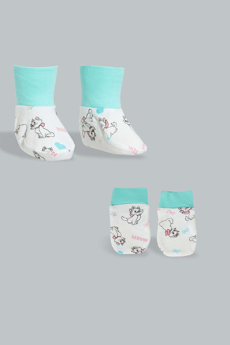 Redtag-Mint-Marie-Mittiens-&-Booties-Set-Gift-Sets-Baby-0 to 12 Months