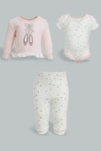 Load image into Gallery viewer, Redtag-Pink-Ballerina-3-Piece-Pack-Gift-Set-Gift-Sets-Baby-0 to 12 Months
