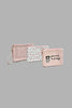 Pink And White Printed Cosmetic Pouch (3 Piece)