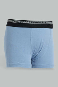 Redtag-Grey-Marl-/Blue--/-Charcoal3-Pack-Boxers-Boxers-Boys-2 to 8 Years