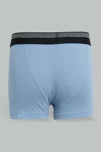 Redtag-Grey-Marl-/Blue--/-Charcoal3-Pack-Boxers-Boxers-Boys-2 to 8 Years