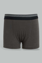 Load image into Gallery viewer, Redtag-Grey-Marl-/Blue--/-Charcoal3-Pack-Boxers-Boxers-Boys-2 to 8 Years
