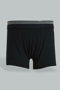 Black Boxer Short For Boys (Pack of 3)