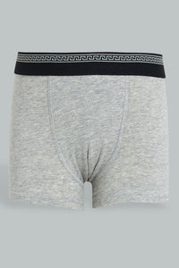 Grey Boxer Short For Boys (Pack of 3)