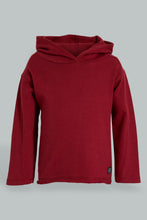 Load image into Gallery viewer, Redtag-Burgundy-Hoody-Sweatshirts-Colour:Burgundy,-Filter:Infant-Boys-(3-to-24-Mths),-Infant-Boys-Sweatshirts,-New-In,-New-In-INB,-Non-Sale,-S22A,-Section:Kidswear-Infant-Boys-3 to 24 Months
