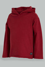 Load image into Gallery viewer, Redtag-Burgundy-Hoody-Sweatshirts-Colour:Burgundy,-Filter:Infant-Boys-(3-to-24-Mths),-Infant-Boys-Sweatshirts,-New-In,-New-In-INB,-Non-Sale,-S22A,-Section:Kidswear-Infant-Boys-3 to 24 Months
