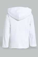Load image into Gallery viewer, Redtag-White-Hoody-Sweatshirt-Sweatshirts-Infant-Boys-3 to 24 Months
