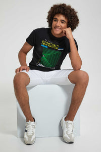 Redtag-Endless-Potential-Hd-Print-T-Shirt-All-Over-Prints-Senior-Boys-9 to 14 Years