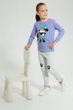 تنزيل الصورة على معرض الصور، Redtag-Purple-Minnie-Print-SweaT-Shirt-Sweatshirts-Girls-2 to 8 Years
