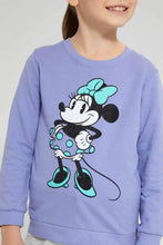 تنزيل الصورة على معرض الصور، Redtag-Purple-Minnie-Print-SweaT-Shirt-Sweatshirts-Girls-2 to 8 Years
