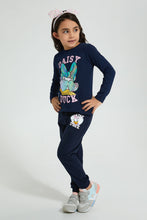 Load image into Gallery viewer, Navy Daisy Duck Long Sleeve T-Shirt
