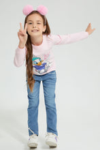 تنزيل الصورة على معرض الصور، Redtag-Pink-Donald-Duck-Print-SweaT-Shirt-Sweatshirts-Girls-2 to 8 Years
