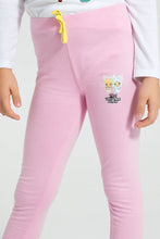 Load image into Gallery viewer, Redtag-Pink-Na-Na-Doll-Print-Legging-Leggings-Girls-2 to 8 Years
