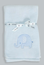 Load image into Gallery viewer, Redtag-Blue-Giraffe-Fluffy-Blanket-Baby-Blankets-Baby-0 to 12 Months
