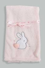 Load image into Gallery viewer, Redtag-Pink-Bunny-Fluffy-Blanket-Baby-Blankets-Baby-0 to 12 Months
