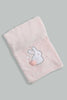 Redtag-Pink-Bunny-Fluffy-Blanket-Baby-Blankets-Baby-0 to 12 Months