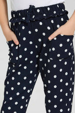 تنزيل الصورة على معرض الصور، Redtag-Navy-Printed-Spots-Trouser-Colour:Navy,-Filter:Girls-(2-to-8-Yrs),-Girls-Trousers,-New-In,-New-In-GIR,-Non-Sale,-S22B,-Section:Kidswear,-TBL-Girls-2 to 8 Years
