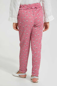Redtag-Pink-Floral-Printed-Trouser-Colour:Pink,-Filter:Girls-(2-to-8-Yrs),-Girls-Trousers,-New-In,-New-In-GIR,-Non-Sale,-S22B,-Section:Kidswear,-TBL-Girls-2 to 8 Years