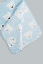 Load image into Gallery viewer, Redtag-Blue-Elephant-Jacquard-Blanket-Baby-Blankets-Baby-0 to 12 Months
