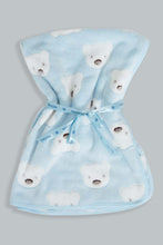 Load image into Gallery viewer, Redtag-Blue-Elephant-Jacquard-Blanket-Baby-Blankets-Baby-0 to 12 Months
