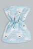 Redtag-Blue-Elephant-Jacquard-Blanket-Baby-Blankets-Baby-0 to 12 Months