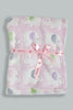 Redtag-Pink-Elephant-Jacquard-Blanket-Baby-Blankets-Baby-0 to 12 Months