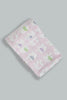 Redtag-Pink-Elephant-Jacquard-Blanket-Baby-Blankets-Baby-0 to 12 Months