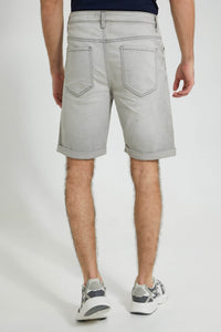 Redtag-Grey-5-Pocket-Denim-Shorts-Colour:Grey,-Filter:Men's-Clothing,-Men-Shorts,-New-In,-New-In-Men,-Non-Sale,-S22B,-Section:Men-Men's-