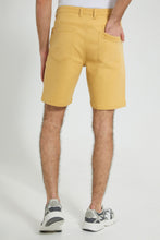 Load image into Gallery viewer, Redtag-Yellow-5-Pocket-Denim-Shorts-Colour:Yellow,-Filter:Men&#39;s-Clothing,-Men-Shorts,-New-In,-New-In-Men,-Non-Sale,-S22B,-Section:Men-Men&#39;s-
