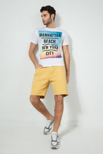 Load image into Gallery viewer, Redtag-Yellow-5-Pocket-Denim-Shorts-Colour:Yellow,-Filter:Men&#39;s-Clothing,-Men-Shorts,-New-In,-New-In-Men,-Non-Sale,-S22B,-Section:Men-Men&#39;s-
