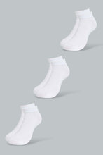 Load image into Gallery viewer, Redtag-White-3Pk-Men&#39;S-Ankle-Socks-Ankle-Socks-Men&#39;s-
