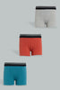 Redtag-Red/Turq/Grey-Marl--3-Pack-Boxer-365,-Boys-Boxers,-Colour:Assorted,-Filter:Boys-(2-to-8-Yrs),-New-In,-New-In-BOY,-Non-Sale,-Section:Kidswear-Boys-2 to 8 Years