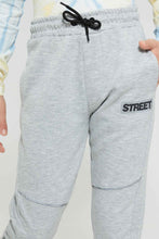 Load image into Gallery viewer, Redtag-Grey-Piping-Active-Pant-Joggers-Senior-Boys-9 to 14 Years
