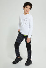 تنزيل الصورة على معرض الصور، Redtag-Black-C-Biker-Knee-Active-Pant-Joggers-Senior-Boys-9 to 14 Years
