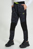 Redtag-Black-C-Biker-Knee-Active-Pant-Joggers-Senior-Boys-9 to 14 Years