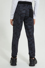 تنزيل الصورة على معرض الصور، Redtag-Black-C-Biker-Knee-Active-Pant-Joggers-Senior-Boys-9 to 14 Years
