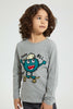 Redtag-Grey-Monster-Applique-Long-Sleeve-T-Shirt-Embellished-Boys-2 to 8 Years